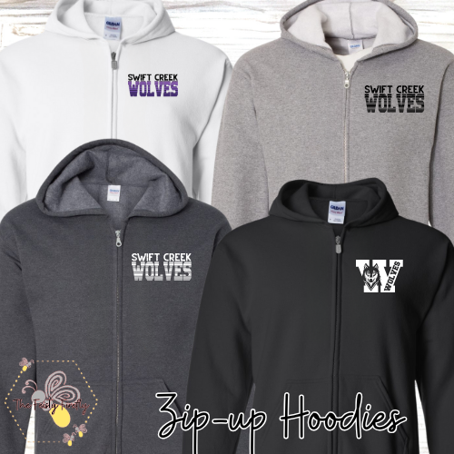 Swift Creek Middle School- Zip-Up Hoodie (3 Designs & 4 Colors)