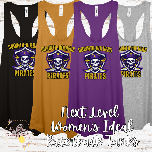 CCR-Pirate Women's Ideal Racerback Tank Top (4 Designs, 4 Colors)
