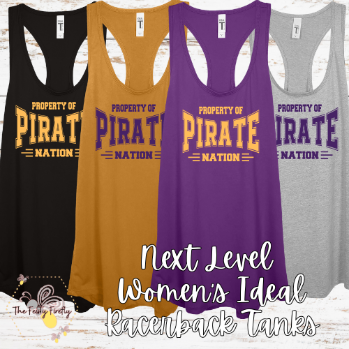 CCR-Pirate Women's Ideal Racerback Tank Top (4 Designs, 4 Colors)