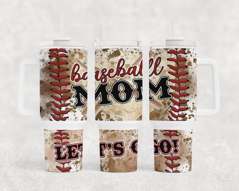 Baseball MOM- 40oz Tumbler w/Handle