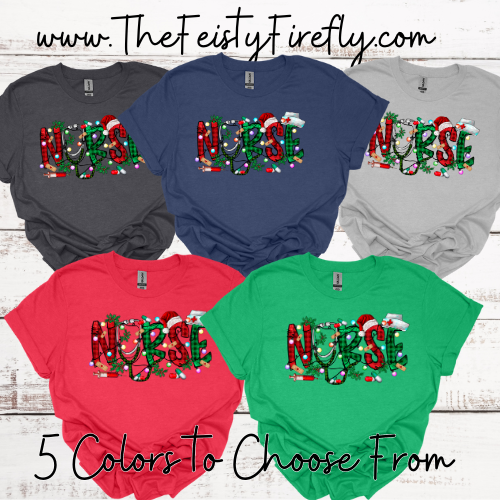 Christmas Nurse-T-Shirt (Adult Sizes)