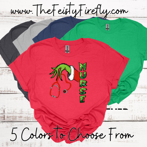 Grinch Nurse-T-Shirt (Adult Sizes)