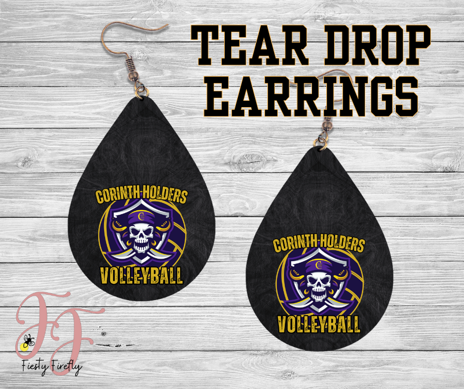 CCR- Volleyball - Tear Drop Earrings