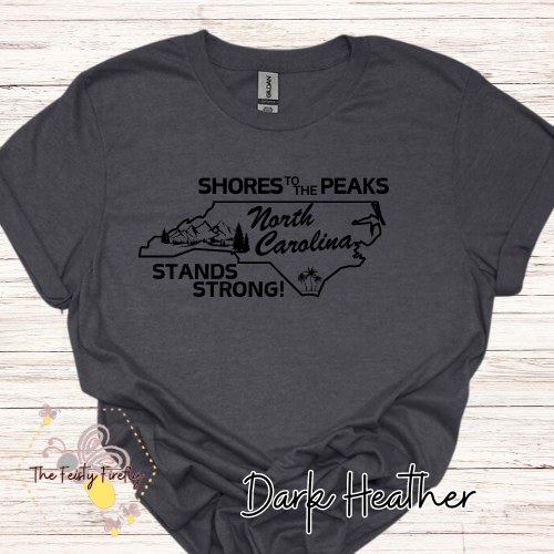 "Shores to Peaks" - Western NC Fundraiser T-Shirt (5 Colors)