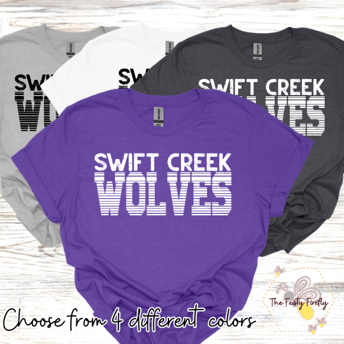 Swift Creek Middle School- Wolf Stripes T-Shirt
