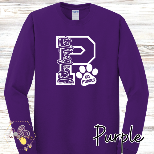 Polenta- Big P- Go Pumas- Long Sleeve T-Shirt