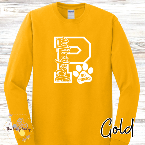 Polenta- Big P- Go Pumas- Long Sleeve T-Shirt