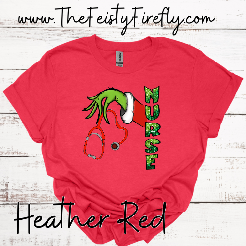 Grinch Nurse-T-Shirt (Adult Sizes)