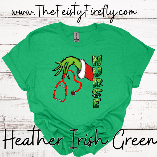 Grinch Nurse-T-Shirt (Adult Sizes)