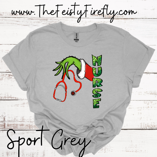 Grinch Nurse-T-Shirt (Adult Sizes)