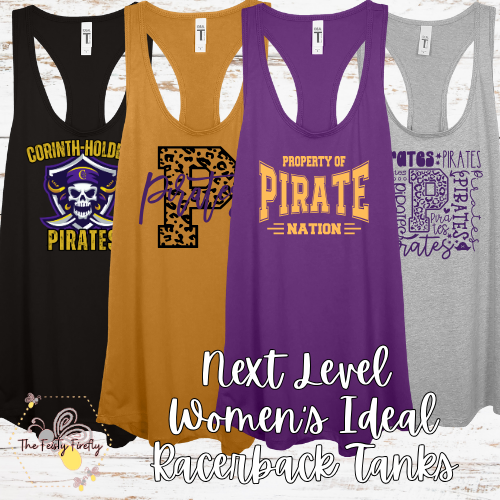 CCR-Pirate Women's Ideal Racerback Tank Top (4 Designs, 4 Colors)