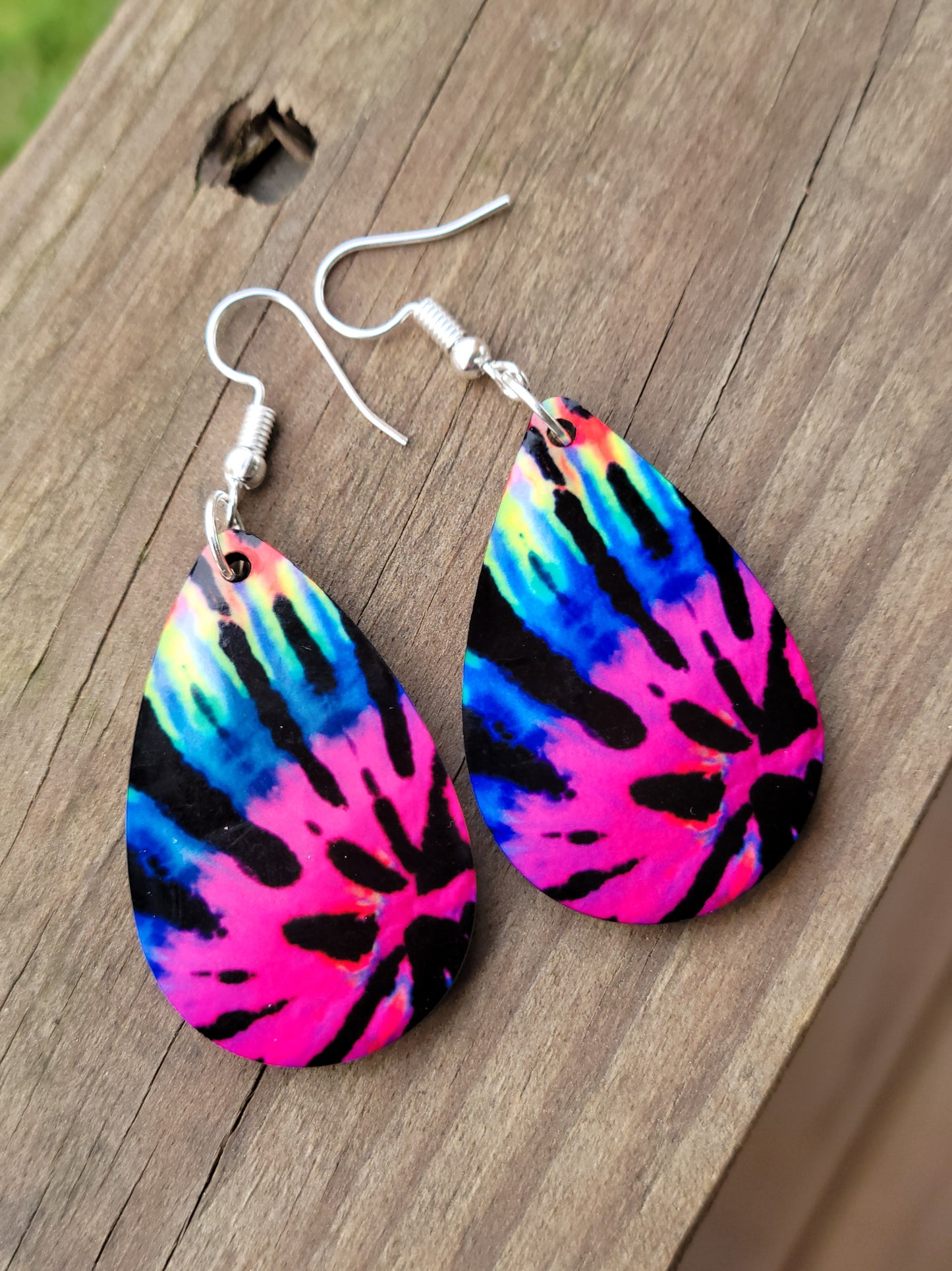 Black Tye Dye Earrings