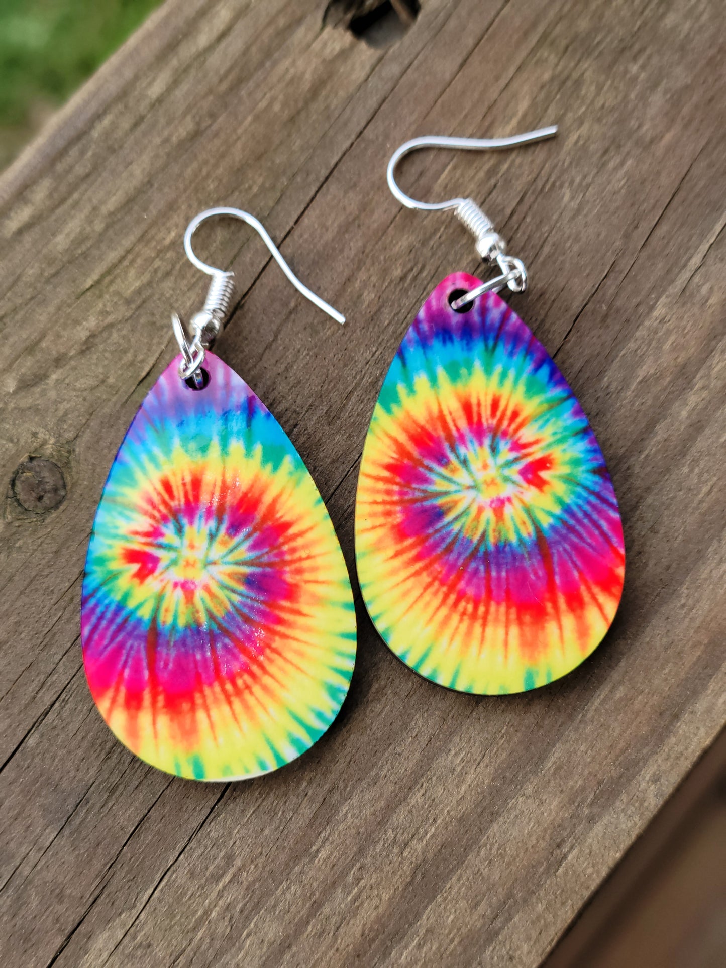 Spiral Tye Dye Earrings