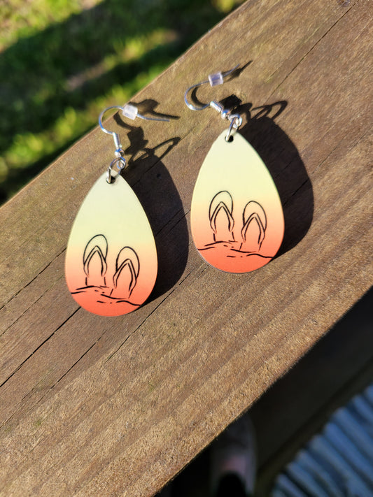 Flip Flop and Sand Earrings