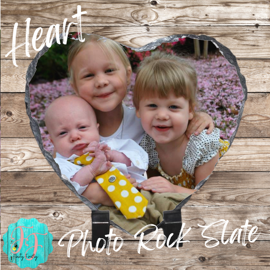 Rock Photo Slate- Heart