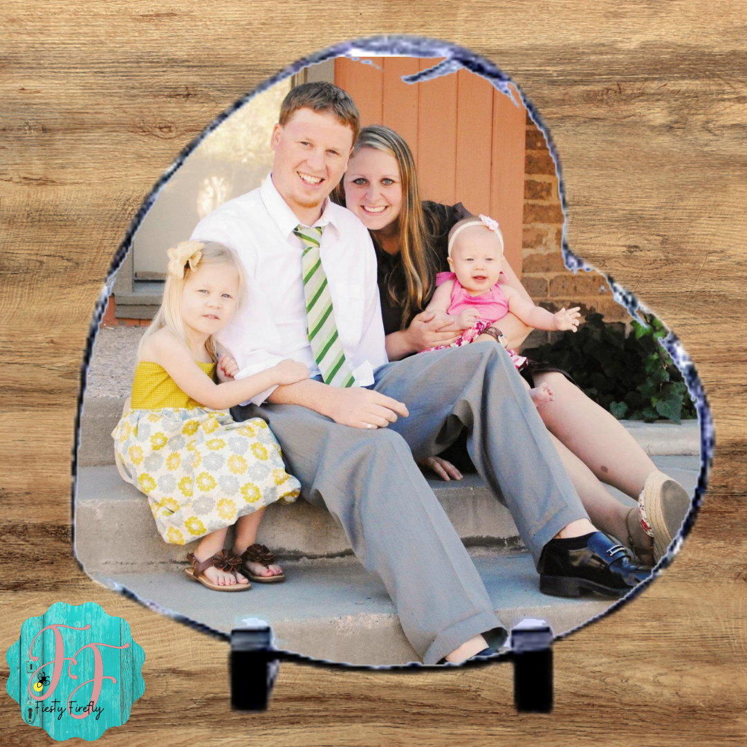 Rock Photo Slate- Heart