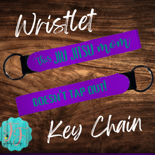 Jiu Jitsu Mom- Wristlet Key Chain