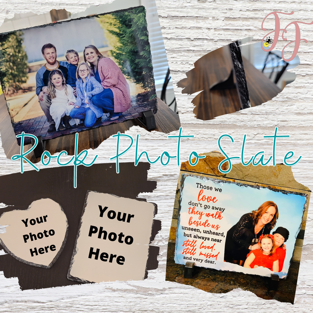 Rock Photo Slate- Heart
