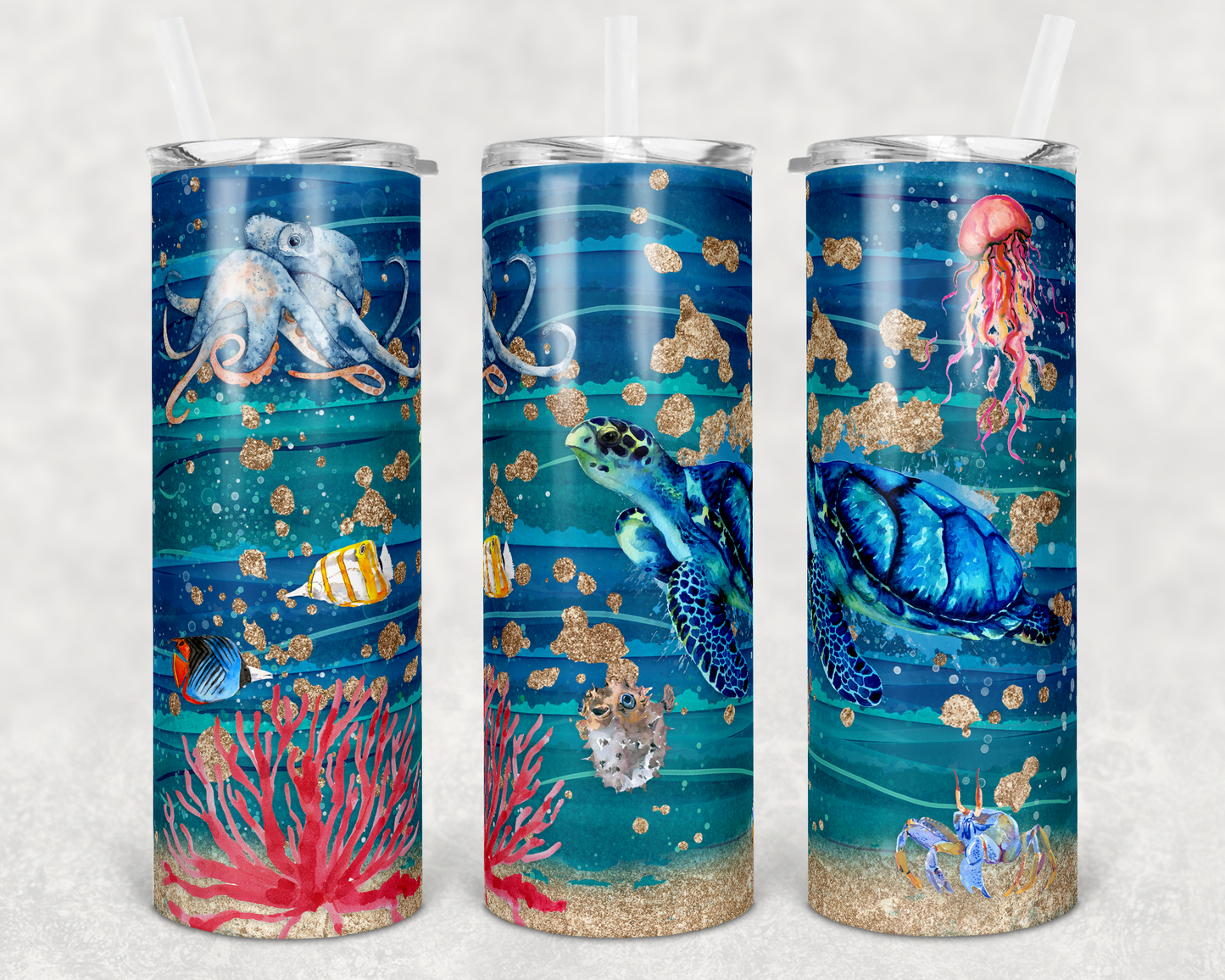 "Under the Sea"- 20oz Skinny Tumbler
