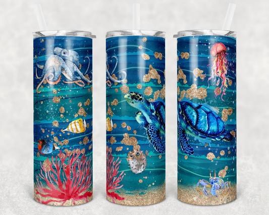 "Under the Sea"- 20oz Skinny Tumbler