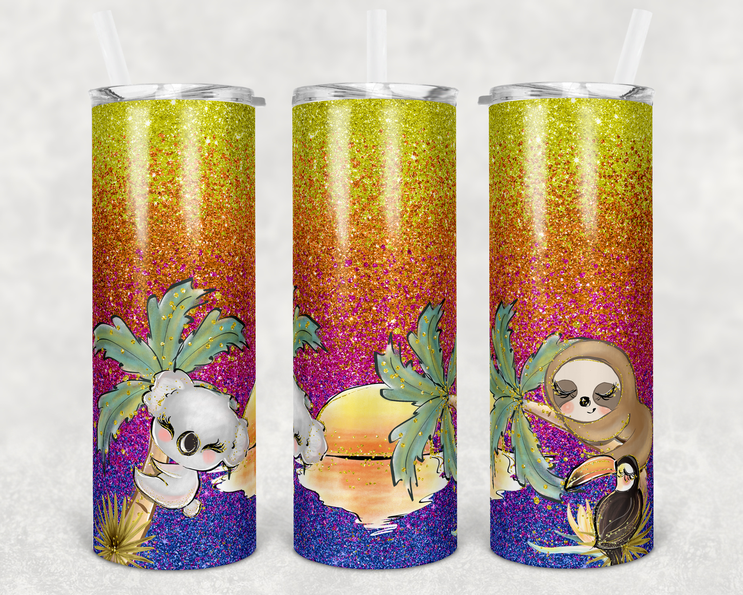 Sloth and Koala- 20oz Skinny Tumbler