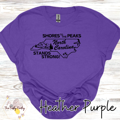 "Shores to Peaks" - Western NC Fundraiser T-Shirt (5 Colors)