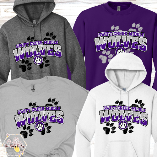 Swift Creek Middle School- Wolves - T-Shirt, Sweatshirts,  and Hoodies