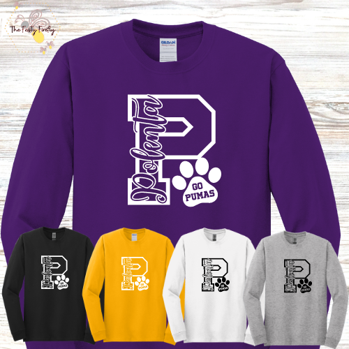 Polenta- Big P- Go Pumas- Long Sleeve T-Shirt