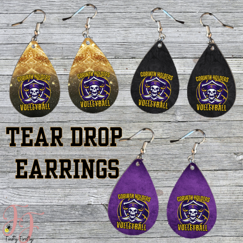 CCR- Volleyball - Tear Drop Earrings