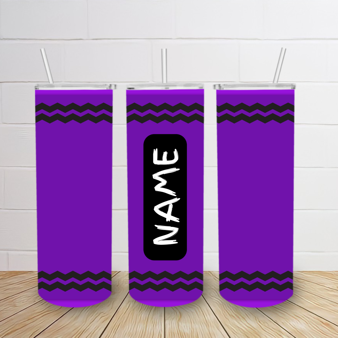 Crayon- Personalized 20oz Skinny Tumbler