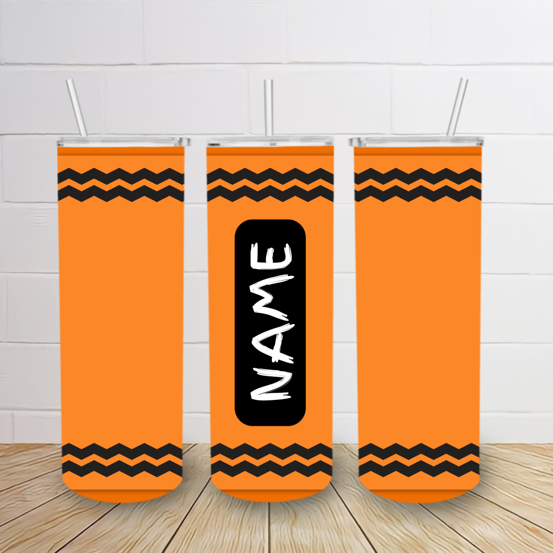 Crayon- Personalized 20oz Skinny Tumbler